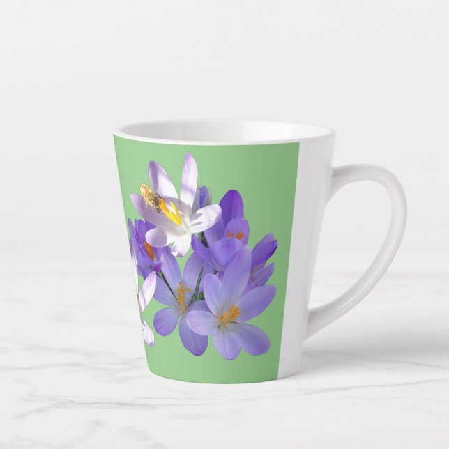 De Café Latte Crocos Roxos com Caneca Verde Leve (Direita)