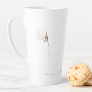 De Café Latte Dandeliões secos desenhando caneca latina