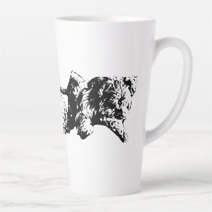 De Café Latte Dois Mini Schnauzers – Caneca Artística Preto e Br