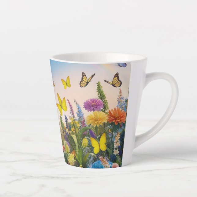 De Café Latte Fantasia Floral: Uma Caneca para Todo o Humor (Direita)
