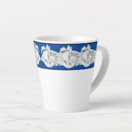 De Café Latte Marble Tendrils em uma pequena caneca latina