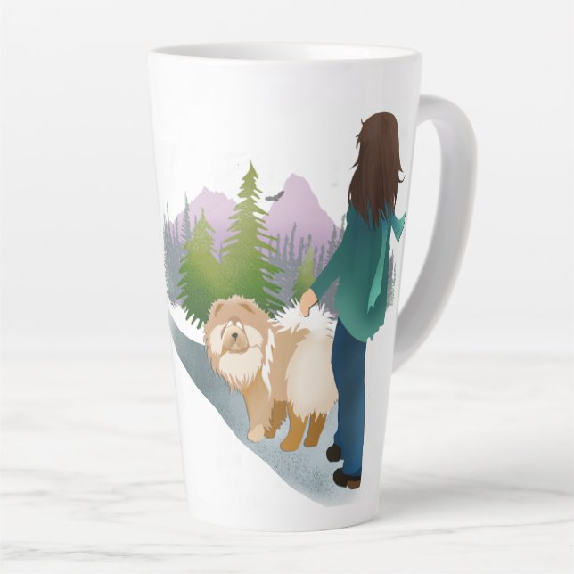 De Café Latte PARA A FLORESTA - Caneca Chow-Latte (Ângulo direito)