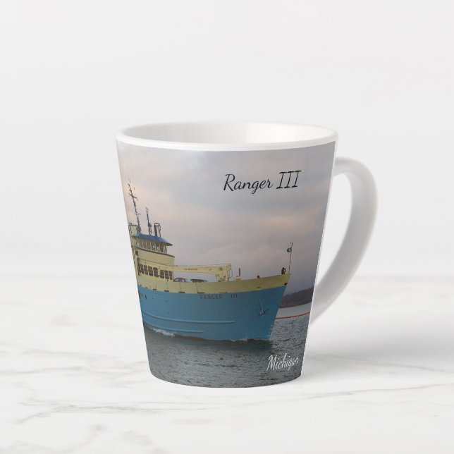 De Café Latte Ranger III caneca latina (Ângulo direito)