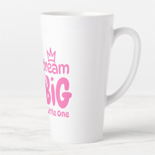 De Café Latte Sonhe Uma Pequena Caneca Rosa Grande - Bonitinha B