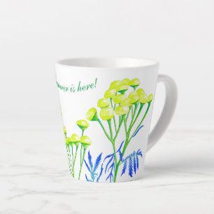 De Café Latte Tansy em uma pequena caneca latina