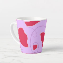 De Café Latte Tulipas vermelhas, caneca latta