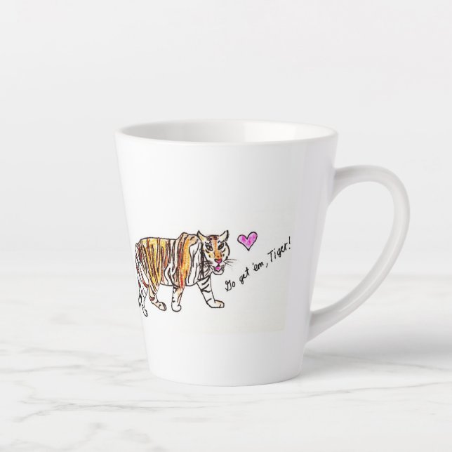 De Café Latte Vá atrás deles, caneca tigre (Direita)
