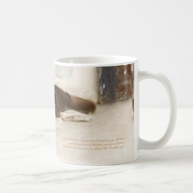 De Café Lembrete do verso da bíblia da caneca - dê aos (Direita)