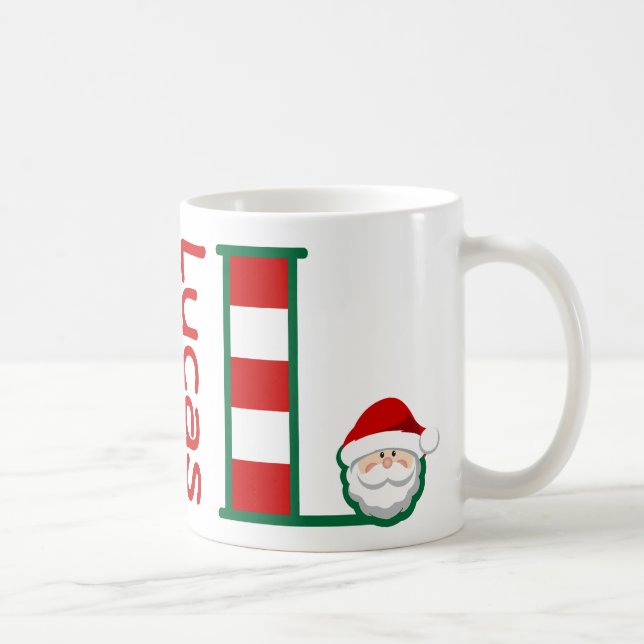 De Café Letra personalizada caneca L da caneca do Natal do (Direita)