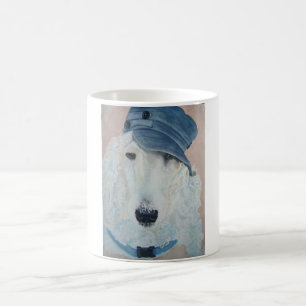 De Café Levantando a caneca da caniche