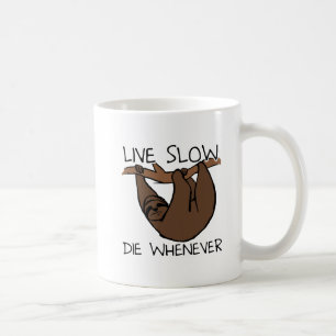 De Café Leve Ao Vivo Lenta Caneca Engraçada