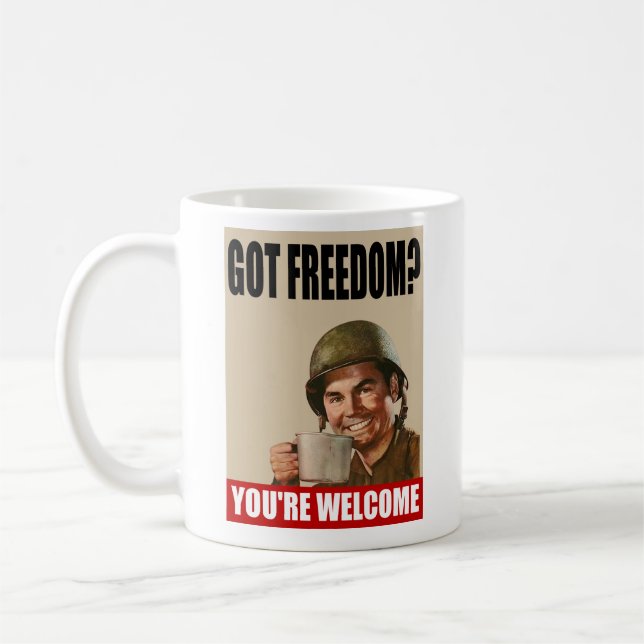 De Café Liberdade obtida?  Você é BEM-VINDO! Caneca (Esquerda)