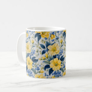 De Café Linda caneca Amarela e Azul
