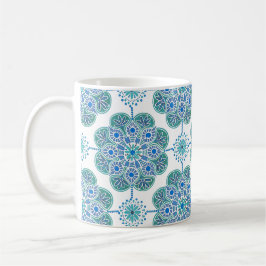 De Café Linda caneca azul e verde