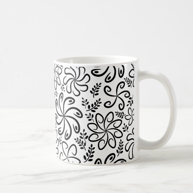 De Café Linda caneca branca e preta (Direita)
