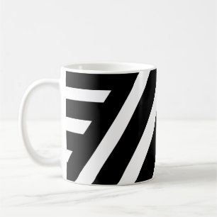 De Café Listras brancas e negras na caneca clássica
