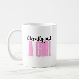 De Café literalmente apenas uma menina - caneca
