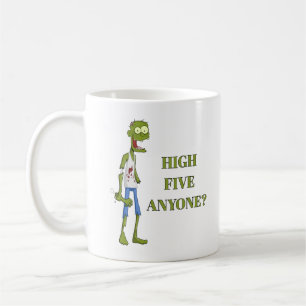 De Café LOL! ☕ Caneca Zumbi – Alguém Quer um Cinco?