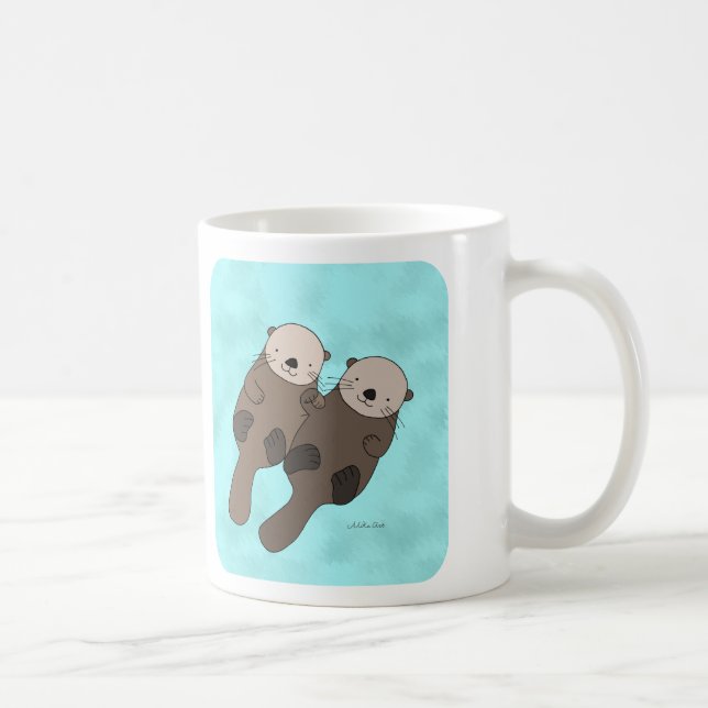De Café Lontra que guardara a caneca bonito do casal da (Direita)