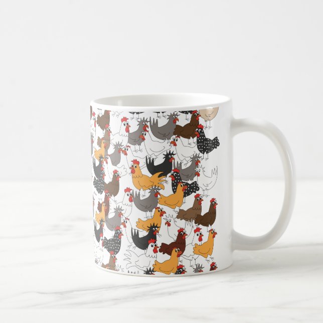 De Café Lotes e lotes das galinhas - caneca (Direita)