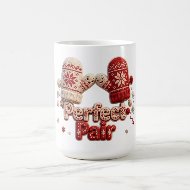 De Café Luvas Par Perfeito Caneca (Centro)