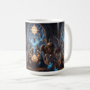 De Café Luz Celestial Sobre a Unidade – Caneca Inspiradora