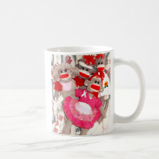 De Café Macacos da peúga para a caneca da fita do rosa da
