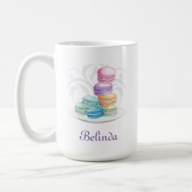 De Café Macarons - caneca personalizada (Esquerda)