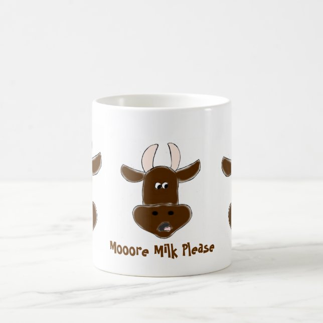 De Café "Mais Leite, Por Favor" Caneca Vaca Animada (Centro)