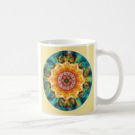 De Café Mandalas do coração da rendição, no. 4, caneca