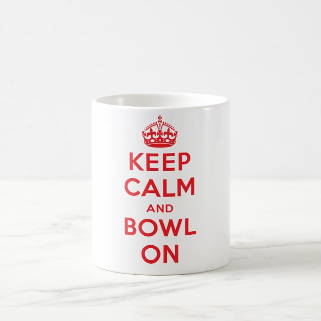 De Café "Mantenha a calma e a bacia" na caneca (branca) (Centro)