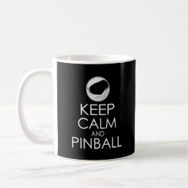 De Café Mantenha a calma e a caneca do Pinball