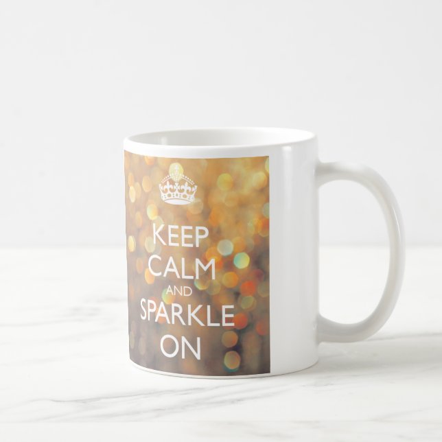 De Café Mantenha a calma e a faísca na caneca (Direita)