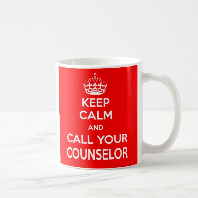 De Café Mantenha a calma e chame sua caneca do conselheiro (Direita)