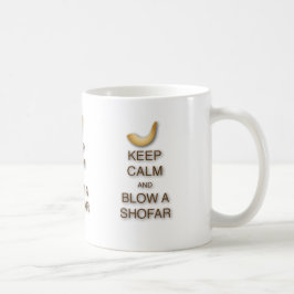 De Café Mantenha a calma e funda uma caneca do Shofar