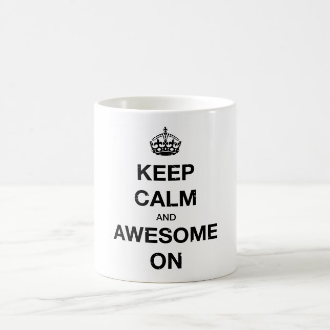 De Café Mantenha a calma e impressionante na caneca (Centro)
