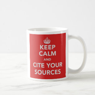 De Café Mantenha a calma e mencione sua caneca das fontes