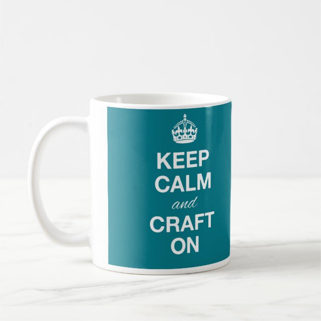 De Café Mantenha a calma e o artesanato na caneca (Esquerda)