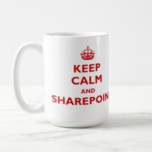 De Café Mantenha a calma e o SharePoint - caneca