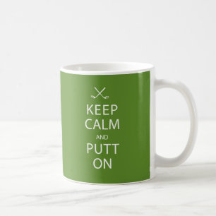 De Café Mantenha a calma e põr sobre - a caneca do golfe