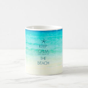 De Café Mantenha a caneca calma da praia
