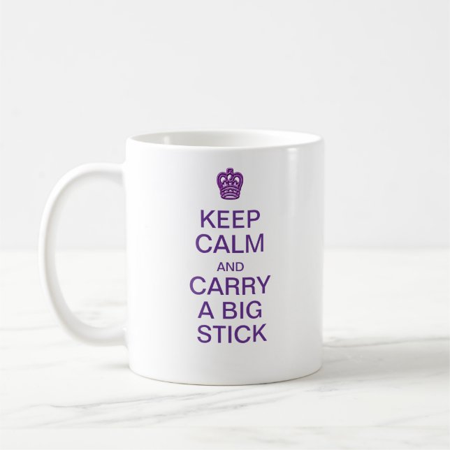 De Café Mantenha a caneca calma da vara grande (Esquerda)
