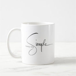 De Café Mantenha a caneca simples da vida