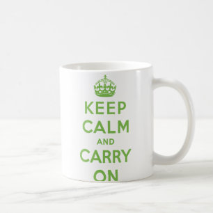 De Café Mantenha calmo e continue a caneca