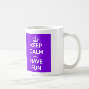De Café Mantenha calmo e tenha a caneca do divertimento
