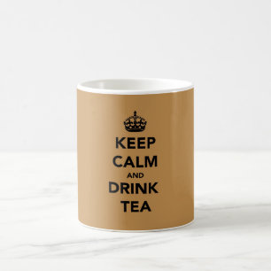 De Café "Mantenha caneca calma e da bebida do chá"