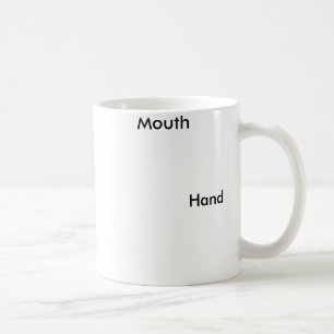 De Café Mão engraçada e caneca