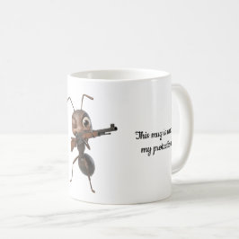 De Café Mãos Fora da Minha Caneca Funny Ant Poster | Amant