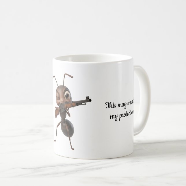 De Café Mãos Fora da Minha Caneca Funny Ant Poster | Amant (Frente Esquerda)