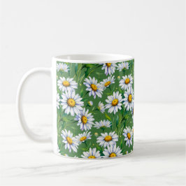 De Café Margaridas no prado. Caneca